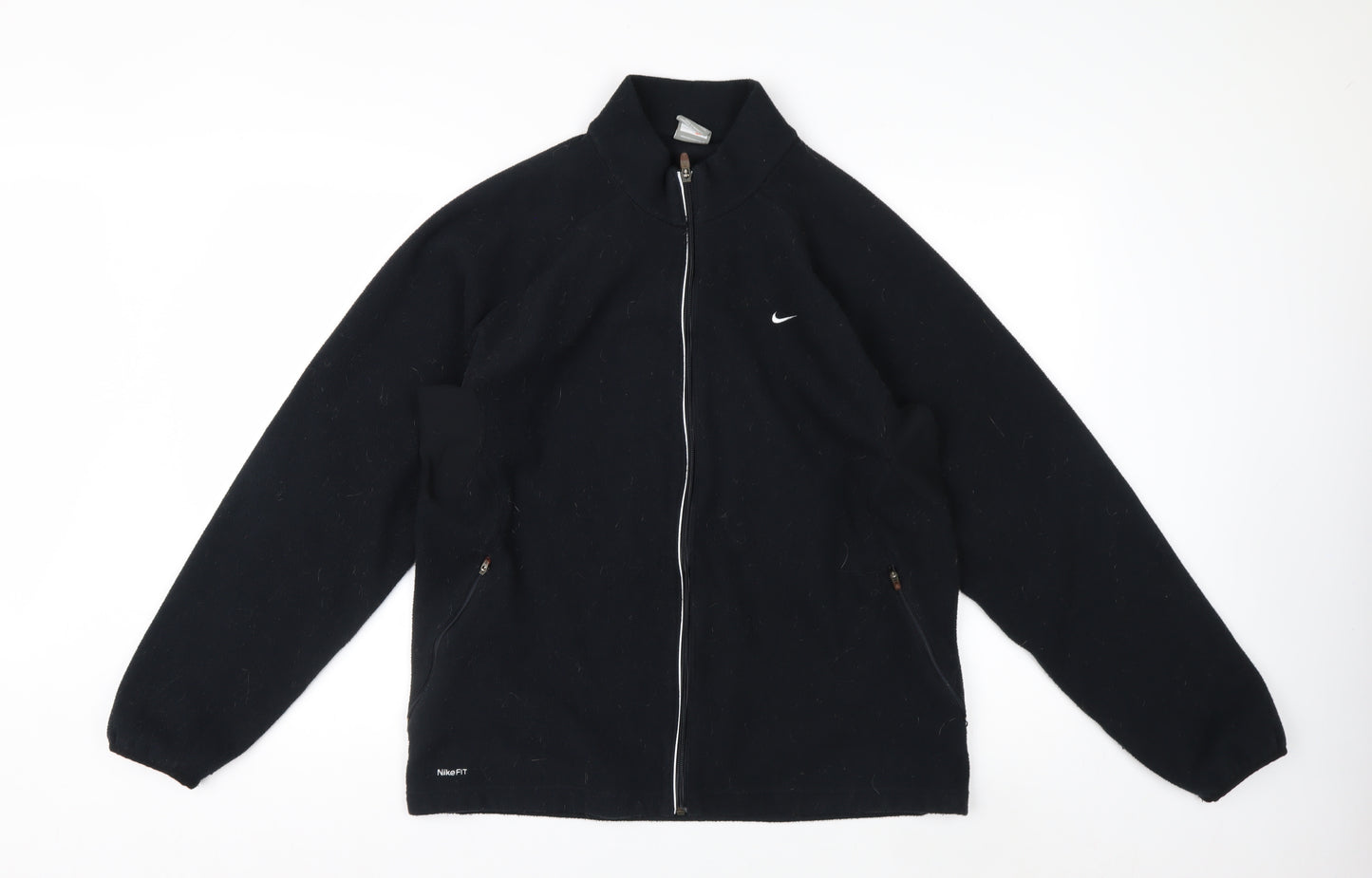 Nike Men's Black L Polyester Fleece Full Zip Jacket