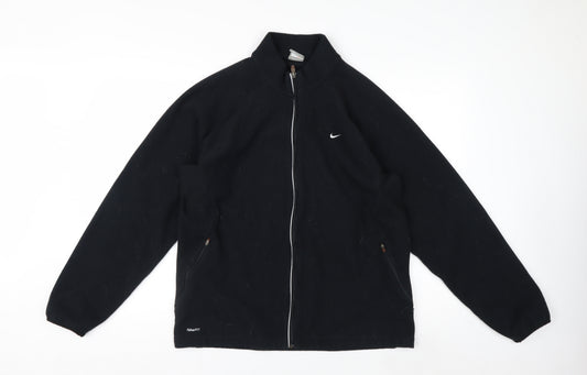 Nike Men's Black L Polyester Fleece Full Zip Jacket