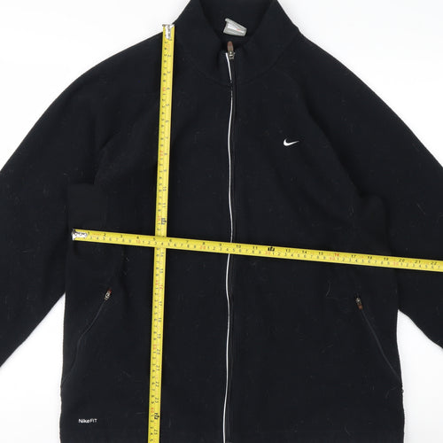 Nike Men's Black L Polyester Fleece Full Zip Jacket