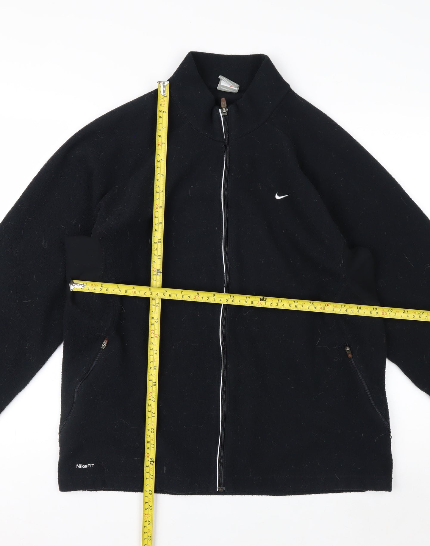 Nike Men's Black L Polyester Fleece Full Zip Jacket