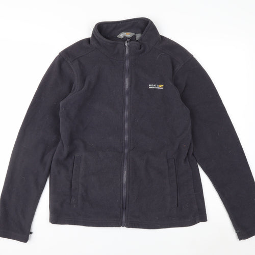 Regatta Boys Black Fleece Full Zip Outdoor Jacket 16 Years