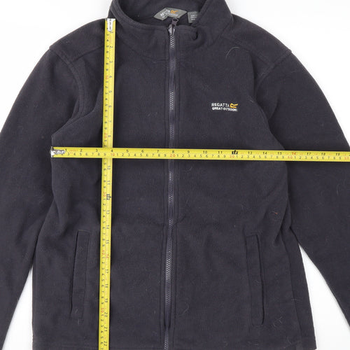 Regatta Boys Black Fleece Full Zip Outdoor Jacket 16 Years