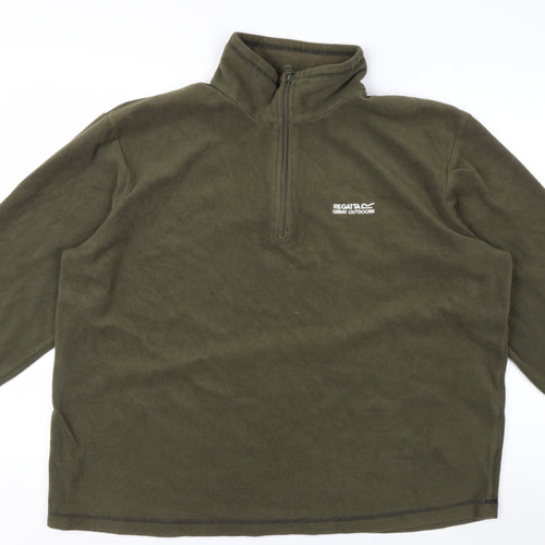 Regatta Men’s Green 2XL Fleece Pullover Sweatshirt Outdoor Zip