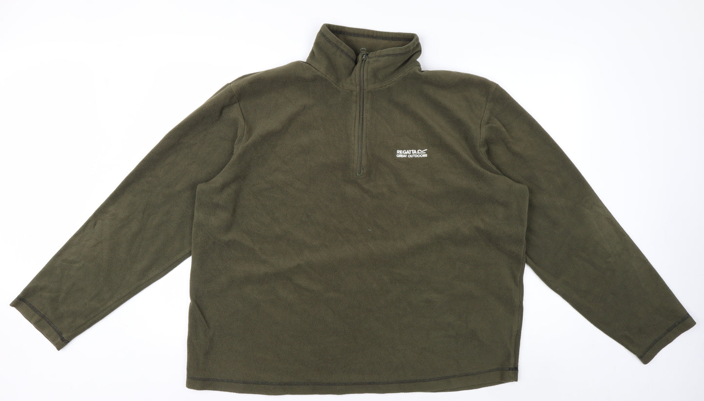 Regatta Men’s Green 2XL Fleece Pullover Sweatshirt Outdoor Zip