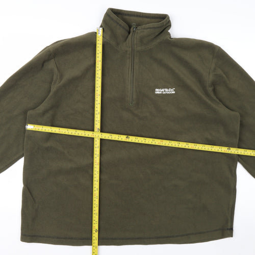Regatta Men’s Green 2XL Fleece Pullover Sweatshirt Outdoor Zip