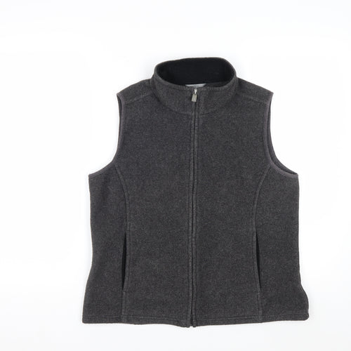 Marks and Spencer Womens Grey Fleece Zip Waistcoat UK 12