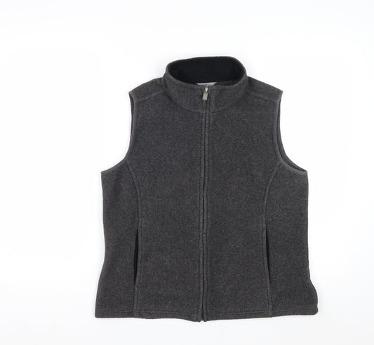 Marks and Spencer Womens Grey Fleece Zip Waistcoat UK 12
