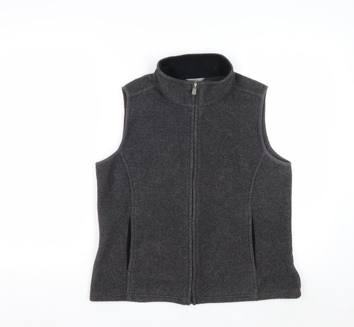 Marks and Spencer Womens Grey Fleece Zip Waistcoat UK 12