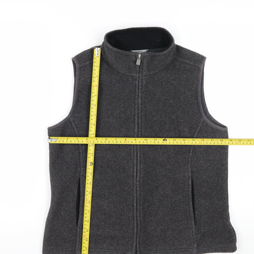 Marks and Spencer Womens Grey Fleece Zip Waistcoat UK 12