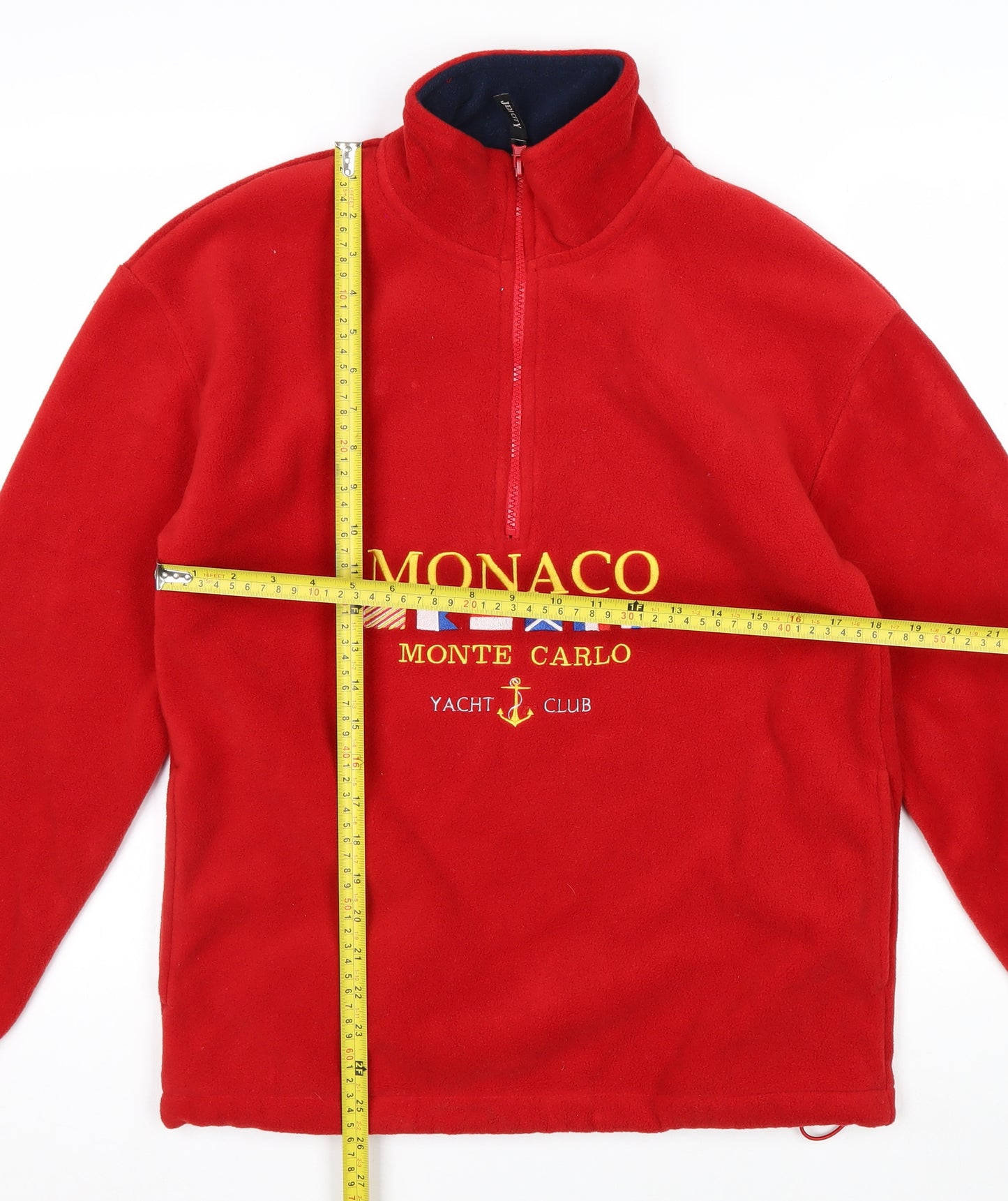 Jem City Men's Red Fleece 1/4 Zip Pullover Sweatshirt Small