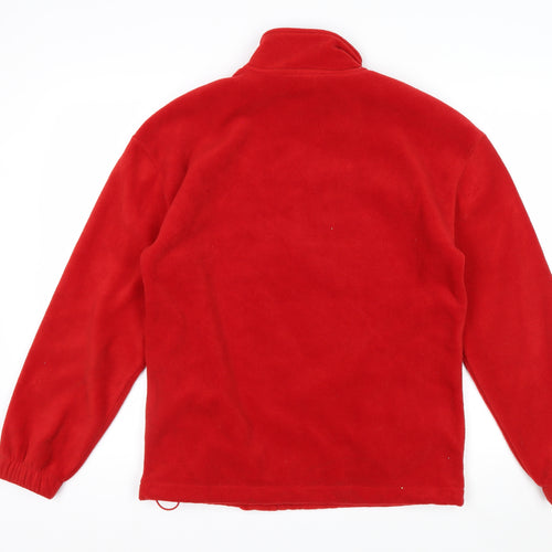 Jem City Men's Red Fleece 1/4 Zip Pullover Sweatshirt Small