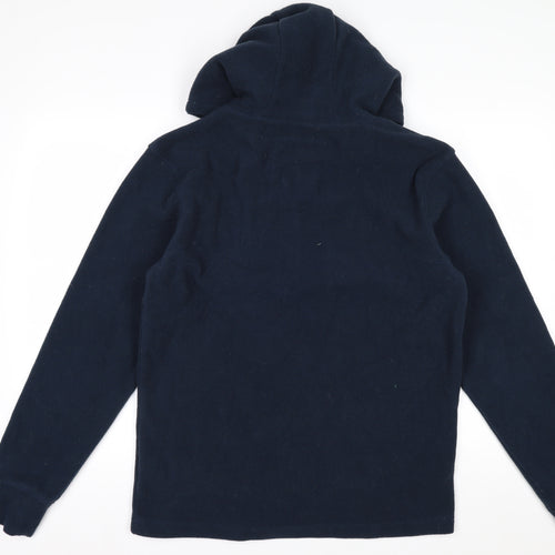 Threadbare Men's Blue Fleece Hooded Full Zip Jacket Size S