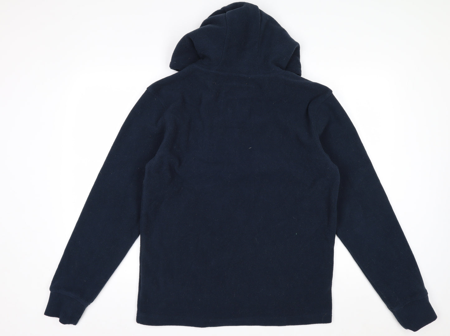 Threadbare Men's Blue Fleece Hooded Full Zip Jacket Size S