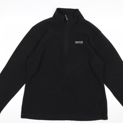 Regatta Women's Black Fleece Pullover Sweatshirt Size 16 1/2 Zip Outdoor