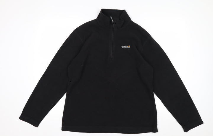 Regatta Women's Black Fleece Pullover Sweatshirt Size 16 1/2 Zip Outdoor