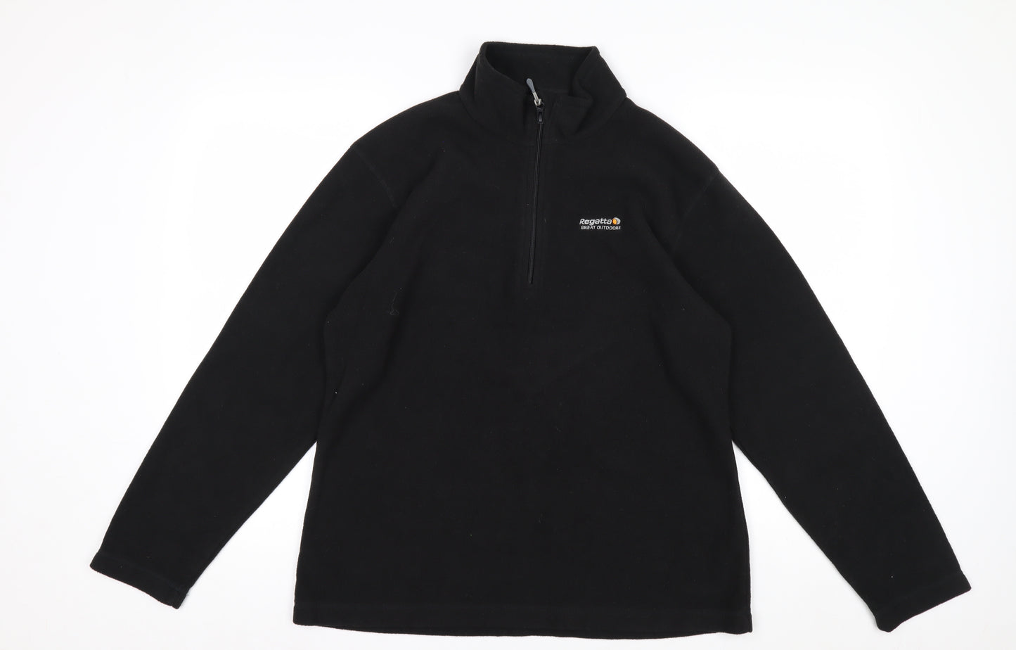 Regatta Women's Black Fleece Pullover Sweatshirt Size 16 1/2 Zip Outdoor