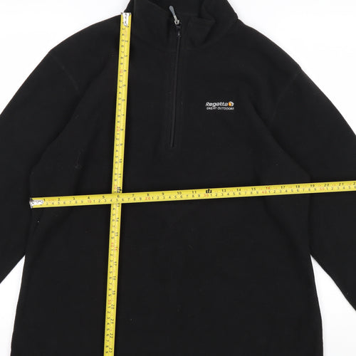 Regatta Women's Black Fleece Pullover Sweatshirt Size 16 1/2 Zip Outdoor