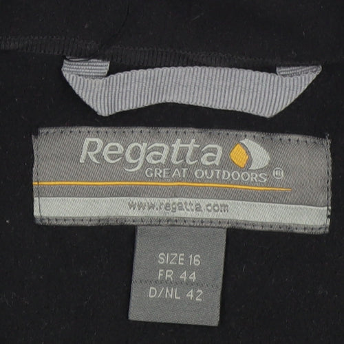 Regatta Women's Black Fleece Pullover Sweatshirt Size 16 1/2 Zip Outdoor