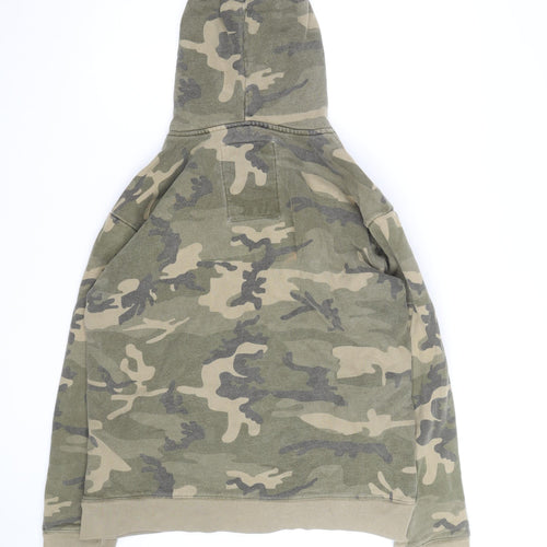 Protest Mens Green Camouflage Full Zip Hoodie Size M