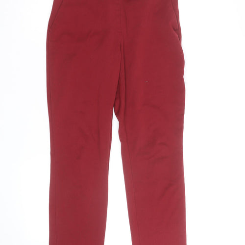 Marks and Spencer Women Red Chino Trousers Size 14 Regular