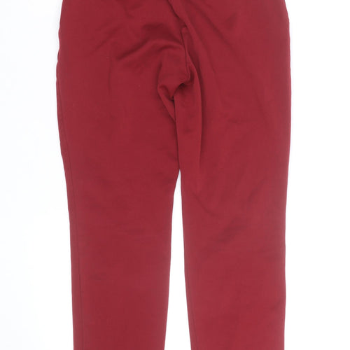 Marks and Spencer Women Red Chino Trousers Size 14 Regular