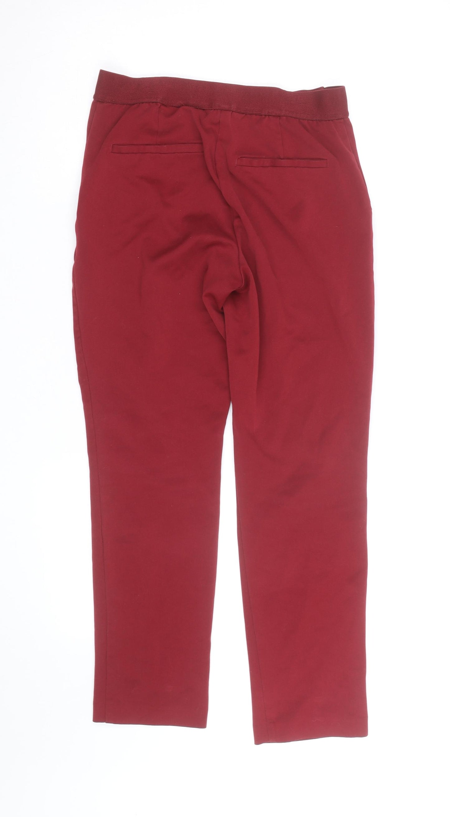 Marks and Spencer Women Red Chino Trousers Size 14 Regular