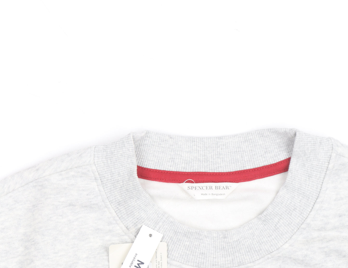 Marks and Spencer Men's Grey Spencer Bear Christmas Sweatshirt L