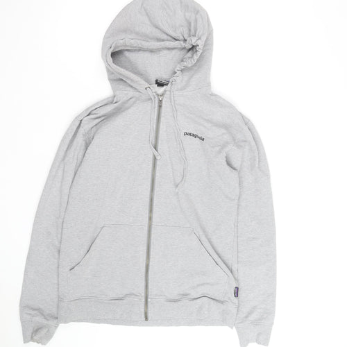 Patagonia Men's Grey Full Zip Organic Cotton Hoodie S