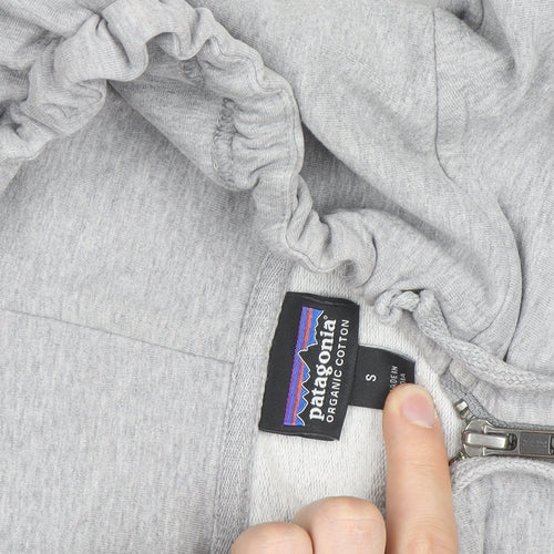 Patagonia Men's Grey Full Zip Organic Cotton Hoodie S