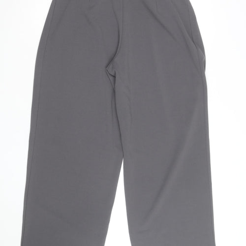 Zara Men Grey Regular Fit Pleated Trousers Size M Belted