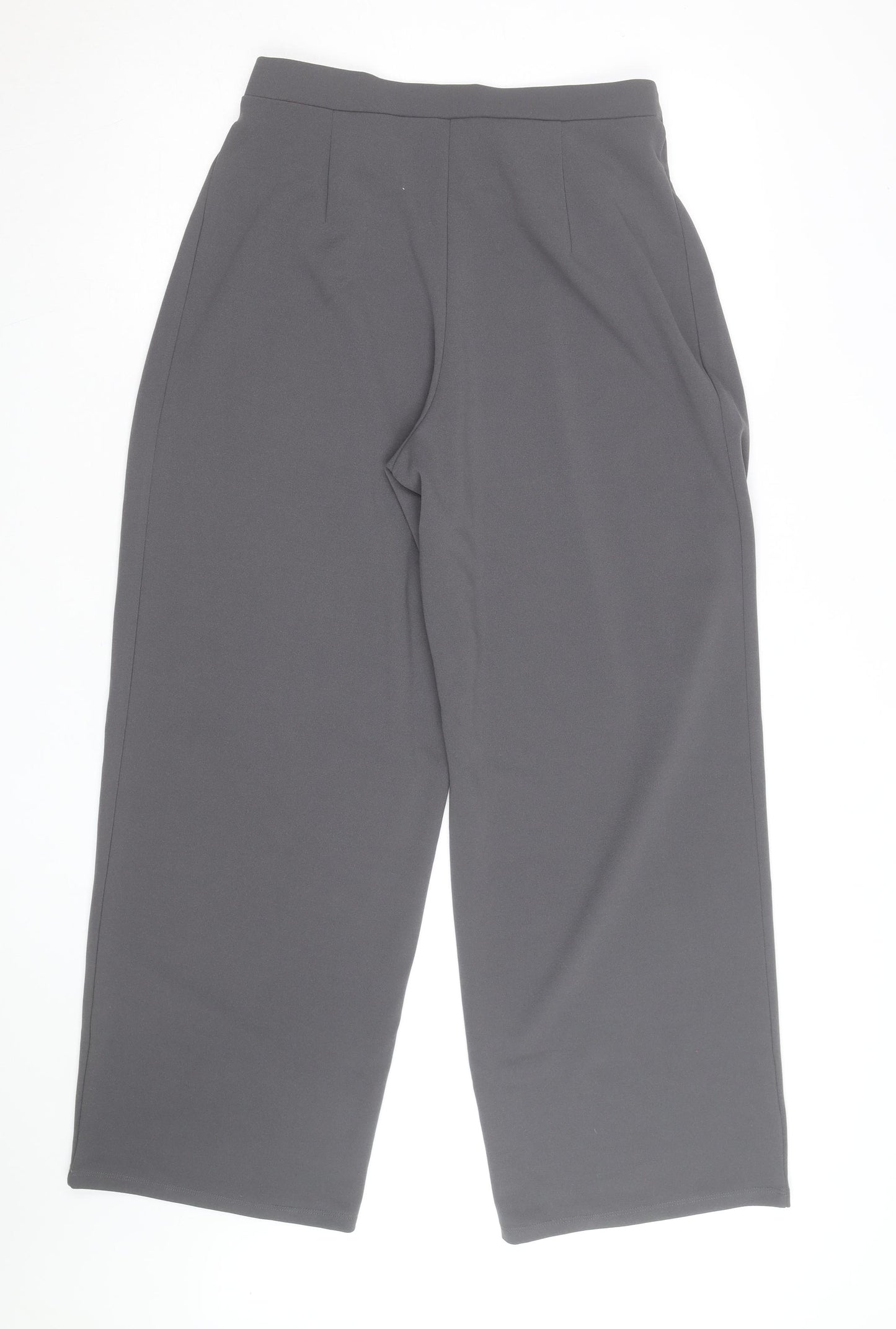 Zara Men Grey Regular Fit Pleated Trousers Size M Belted