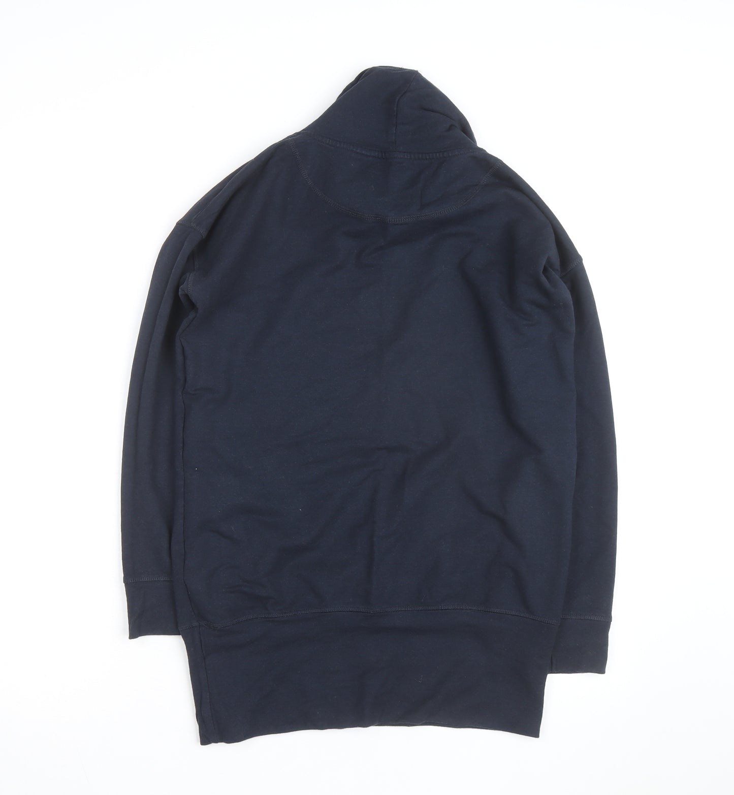 BAM Women's Navy Drawstring Cowl Neck Pullover Hoodie Size 10