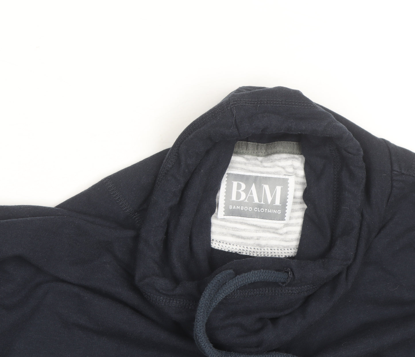 BAM Women's Navy Drawstring Cowl Neck Pullover Hoodie Size 10