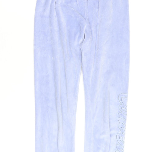 Converse Women Blue Velour Lounge Pants L Lightweight