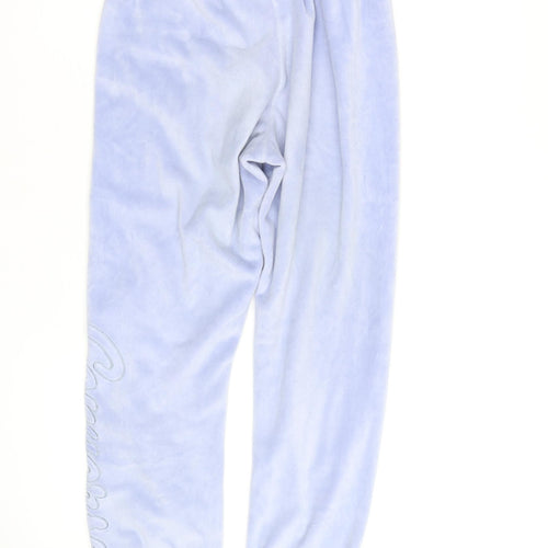 Converse Women Blue Velour Lounge Pants L Lightweight