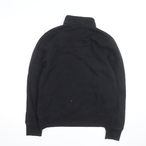 Jack Wills Men's Black Quarter Zip Classic Fit Sweatshirt M