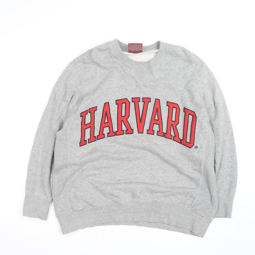 Zara Men’s Grey Harvard University Crew Neck Sweatshirt L
