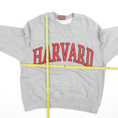 Zara Men’s Grey Harvard University Crew Neck Sweatshirt L