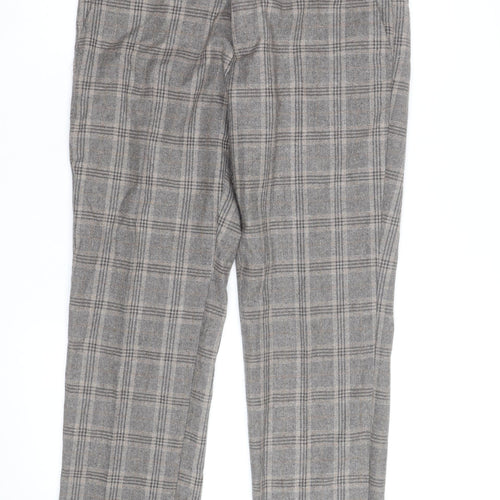 Refectory Men's Grey Check Wool Blend Dress Pants 32R