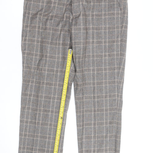 Refectory Men's Grey Check Wool Blend Dress Pants 32R