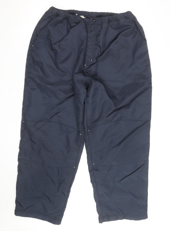 Cotton Traders Women Blue Fleece Lined Snow Pants XL