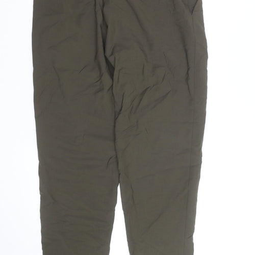Marks and Spencer Men Green Regular Fit Tapered Performance Trousers M