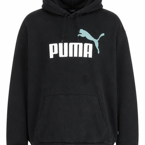Puma Men's Black Pullover Hoodie M Graphic Logo Casual Wear