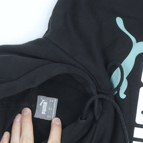 Puma Men's Black Pullover Hoodie M Graphic Logo Casual Wear