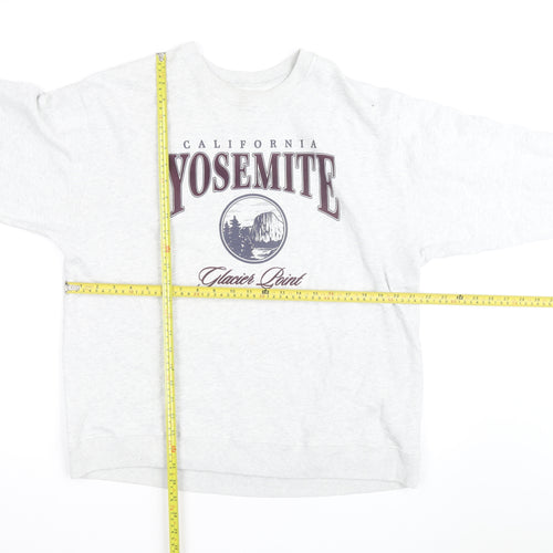 Hollister Men’s Grey Yosemite Graphic Pullover Sweatshirt M
