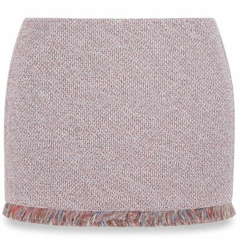 Zara Women Multicoloured Tweed Fringe Mini Skirt Size S