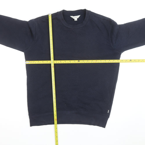 Marks and Spencer Autograph Men's Blue Small Crew Neck Sweatshirt