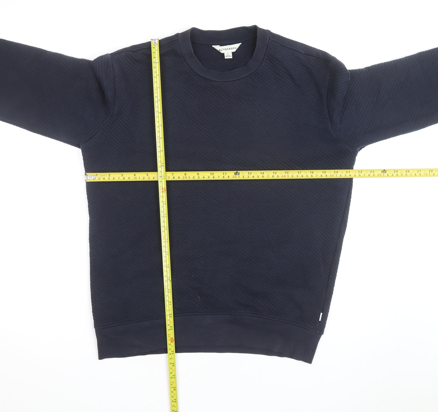 Marks and Spencer Autograph Men's Blue Small Crew Neck Sweatshirt