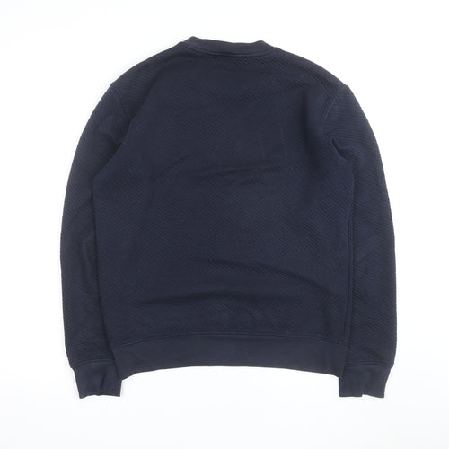 Marks and Spencer Autograph Men's Blue Small Crew Neck Sweatshirt