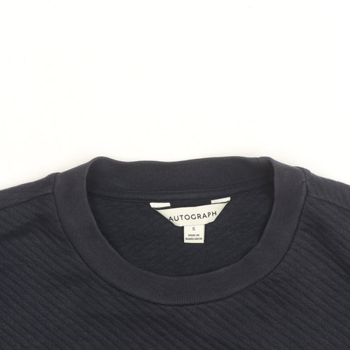 Marks and Spencer Autograph Men's Blue Small Crew Neck Sweatshirt